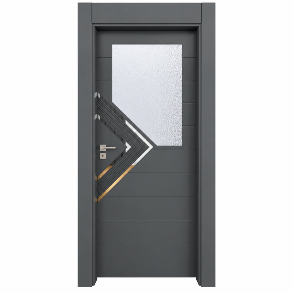 BY-6008V Porte intérieure Laqué  Vitrée